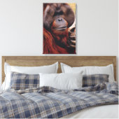 Orangutan Canvas Afdruk (Insitu (Slaapkamer))