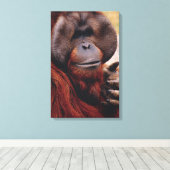 Orangutan Canvas Afdruk (Insitu (Houten vloer))
