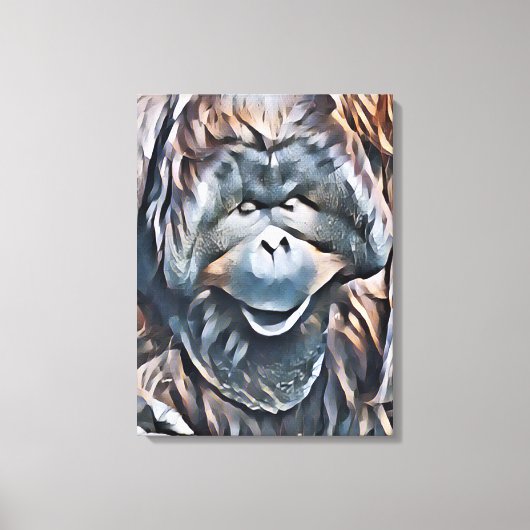 ORANGUTAN CANVAS AFDRUK (Voorkant)