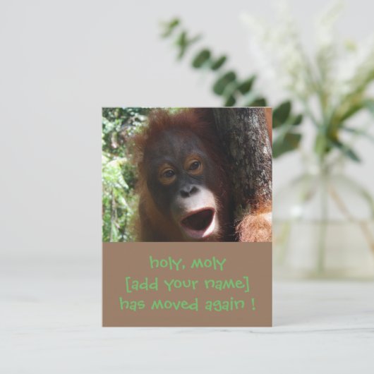 Orangutan Change of Address Aankondiging (Staand voorkant)