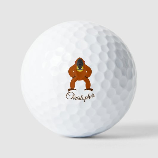 Orangutan Design Golfballen (Voorkant)