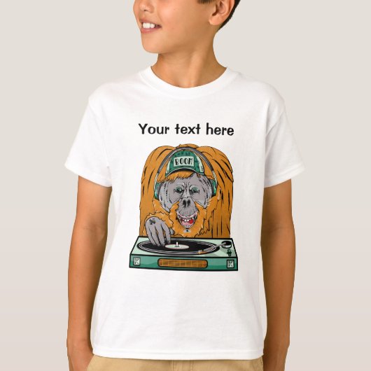 Orangutan die muziek maakt t-shirt (Voorkant)
