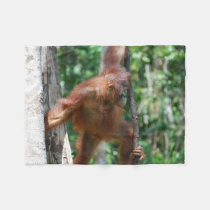 Orangutan Dierenvriend Fleece Deken
