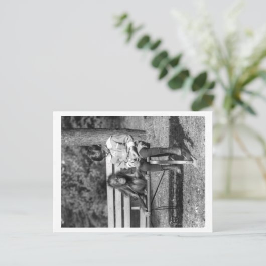 Orangutan en Boy op de foto van de Nationale Zoo Briefkaart (Staand voorkant)