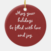 Orangutan Holiday-behandelingen Keramisch Ornament (Achterkant)