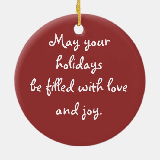 Orangutan Holiday-behandelingen Keramisch Ornament (Achterkant)