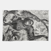  Orangutan Illustration - 1800's aap Theedoek (Horizontaal)