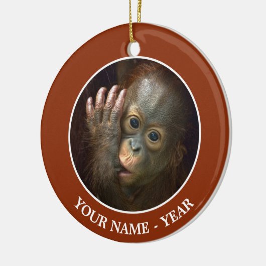 Orangutan Keramisch Ornament (Links)
