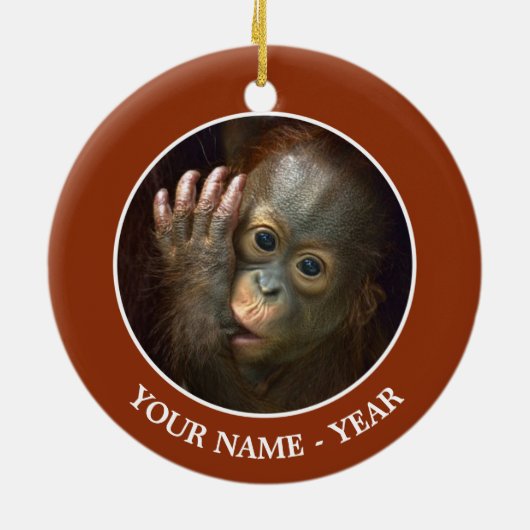 Orangutan Keramisch Ornament (Achterkant)