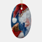 Orangutan Kerstmis met Kerstman Keramisch Ornament (Rechts)