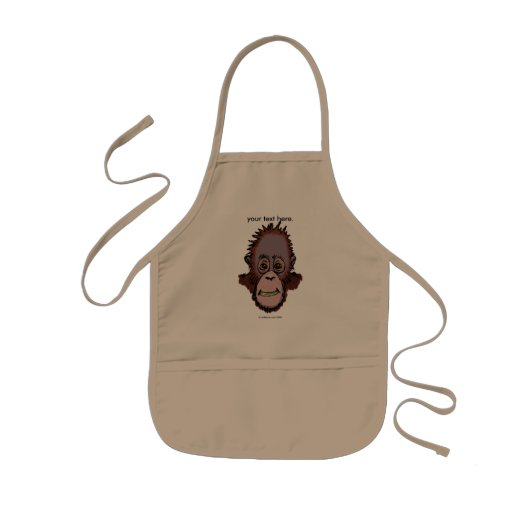 Orangutan Kinder Schort (Voorkant)