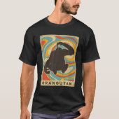  orangutan Lover Animal Retro Style T-shirt (Voorkant)