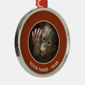 Orangutan Metalen Ornament (Rechts)
