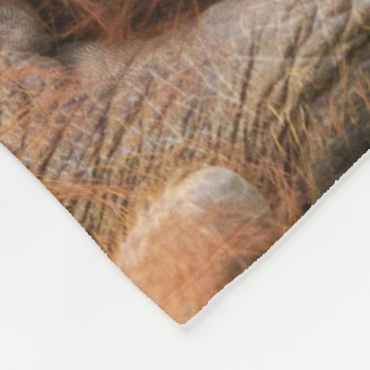 Orangutan Moeder die twee baby's houdt Fleece Deken (Hoek)