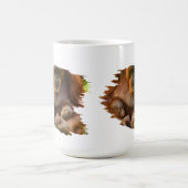 Orangutan Moeder die twee baby's houdt Koffiemok (Center)