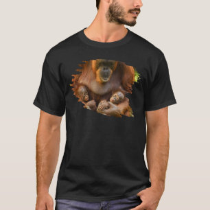 Orangutan Moeder die twee baby's houdt T-shirt