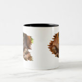 Orangutan Moeder die twee baby's houdt Tweekleurige Koffiemok (Center)