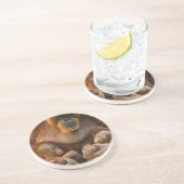 Orangutan Moeder die twee baby's houdt Zandsteen Onderzetter (Zijkant)