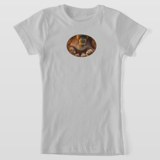Orangutan Moeder die twee baby's T-Shirt houdt (Laagn)