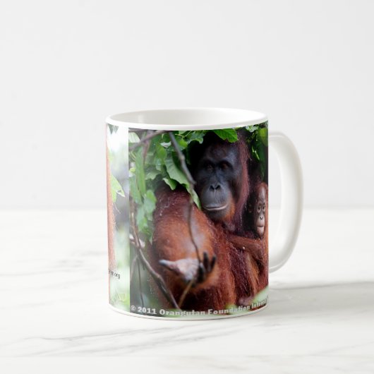 Orangutan Moeder en Baby Koffiemok (Voorkant rechts)