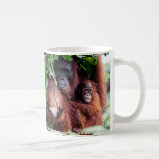 Orangutan Moeder en Baby Koffiemok (Rechts)