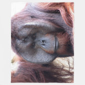 Orangutan op Large Fleece Blanket (Voorkant)