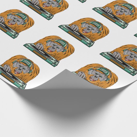 Orangutan Platenspeler Cadeaupapier (Hoek)