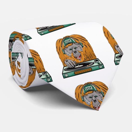 Orangutan Platenspeler Stropdas (Opgerold)