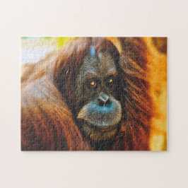 Orangutan Portrait, Jigzaag Puzzle Legpuzzel