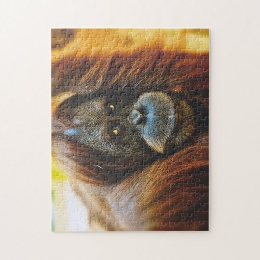 Orangutan Portrait, Jigzaag Puzzle Legpuzzel (Verticaal)