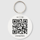 Orangutan QR-code Sleutelhanger (Voorkant)
