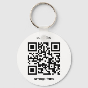Orangutan QR-code Sleutelhanger