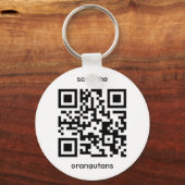 Orangutan QR-code Sleutelhanger (Voorkant)