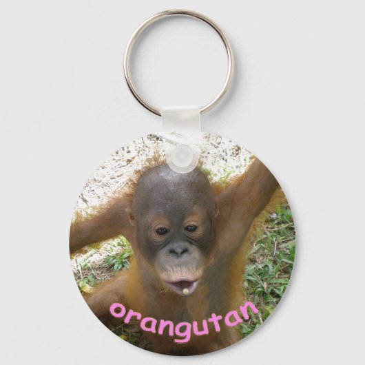 Orangutan Rainforest Snack Sleutelhanger (Voorkant)