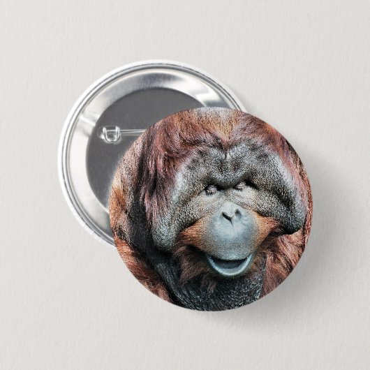 ORANGUTAN RONDE BUTTON 5,7 CM (Voorkant /achterkant)