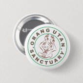 Orangutan Sanctuary Badge Ronde Button 5,7 Cm (Voorkant /achterkant)