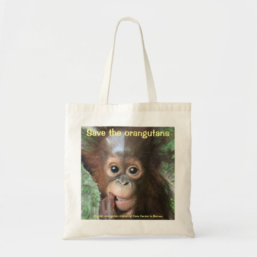 Orangutan Save Crystal Tote Bag (Voorkant)