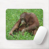 Orangutan Sitting Portrait Mousepad Muismat (Met muis)