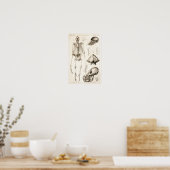 Orangutan Skeleton Skull Veterinary Anatomie Print (Keuken)