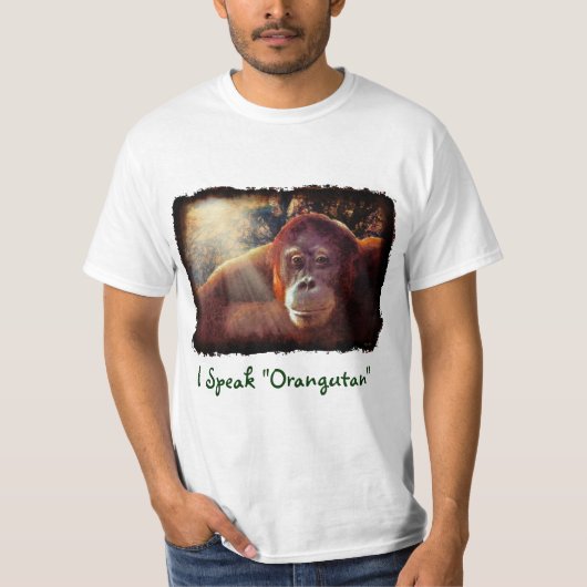 Orangutan Supporter Red Ape Wildlife Art Shirt (Voorkant)