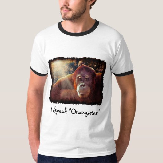 Orangutan Supporter Red Ape Wildlife Art Shirt (Voorkant)