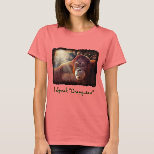 Orangutan Supporter Red Ape Wildlife Art Shirt (Voorkant)