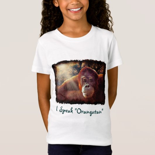 Orangutan Supporter Red Ape Wildlife Art Shirt (Voorkant)