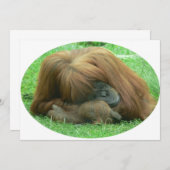 Orangutan Uitnodiging (Voorkant / Achterkant)