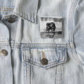 Orangutan Vierkante Button 5,1 Cm (In situ)