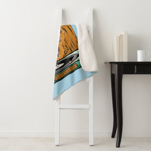 Orangutan Vinyl Record Sherpa Deken (In situ)