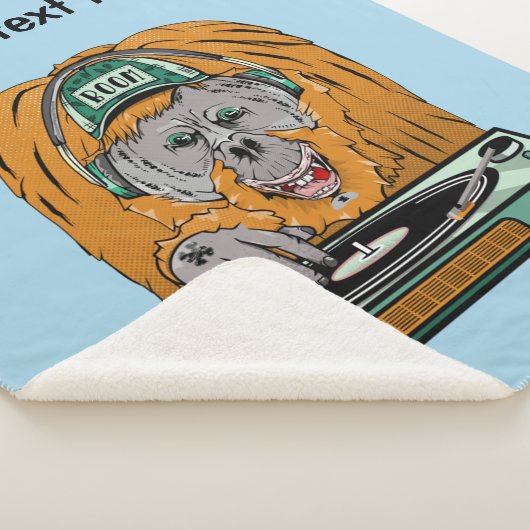 Orangutan Vinyl Record Sherpa Deken (3/4)
