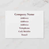 ORANGUTAN VISITEKAARTJE (Achterkant)