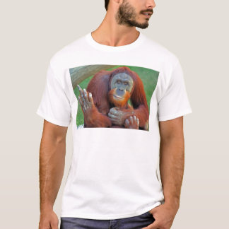 Orangutan vliegt de vogel t-shirt