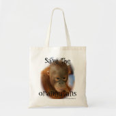 Orangutan Wildlife Conservation Tote Bag (Voorkant)